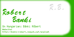 robert banki business card