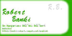 robert banki business card